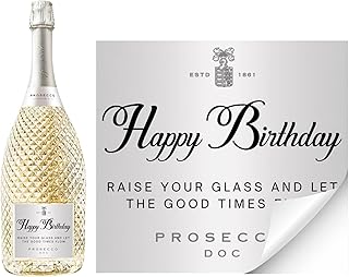 Prosecco Label Gift Ready - Premade Happy Birthday for Mum & Wife, Prose...