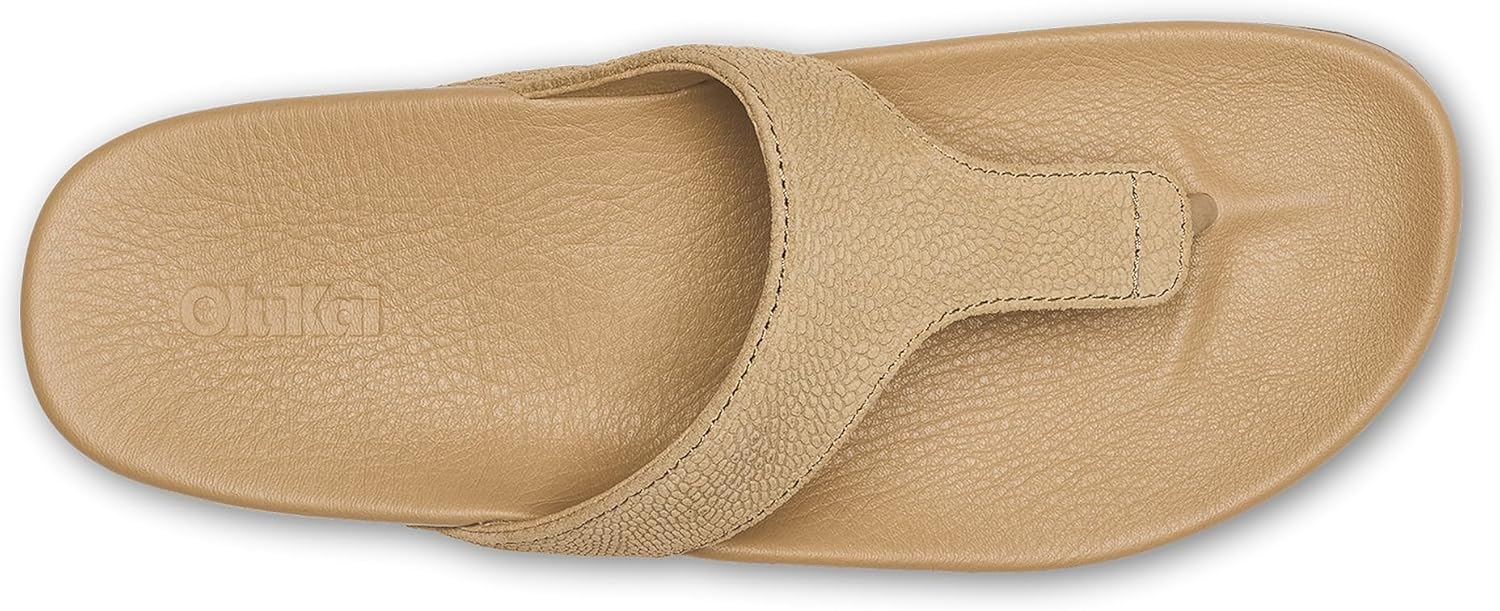 OLUKAI Kipe'a Lipi Women's Beach Sandal, Soft Leather Flip-Flop, All-Day Wear & Ultra-Soft Comfort Fit - Image 3