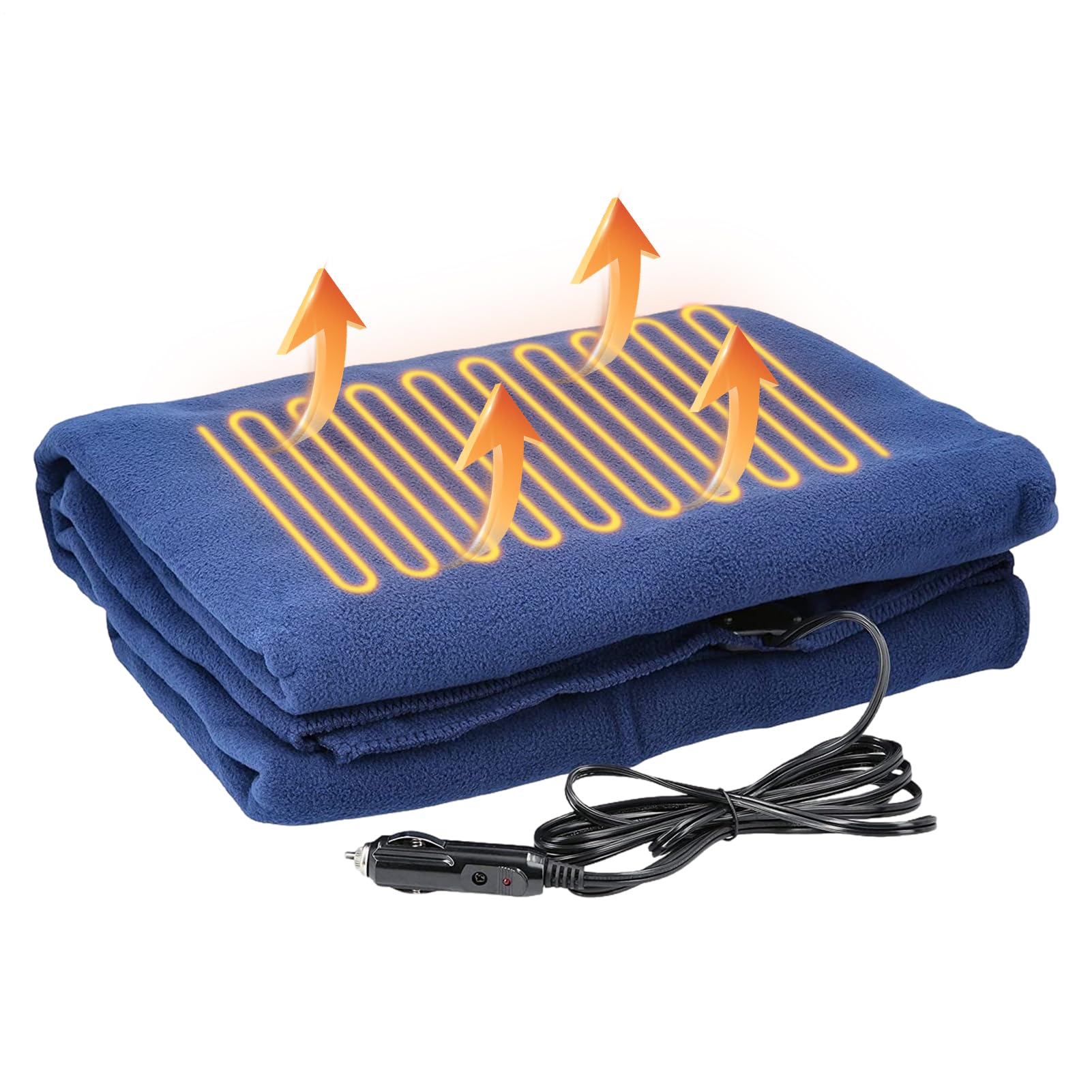 Coperta Riscaldante Per Auto 3 Livelli di Spegnimento Automatico per | 12V Coperta Da Lancio Per Auto Elettrica Riscaldata Per Uomini Donne Adulti Anziani Campeggio Viaggi Stradali Uscite