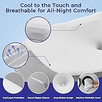 Vista 6 de Almohada cervical cervical para dormir, almohada ergonómica para dormir de lado, almohadas de espuma viscoelástica para aliviar el dolor de cuello