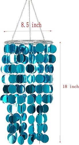 Miniatura 2 de FlavorThings Candelabro colgante azul brillante W85 H18 gran idea para candelabros de boda centros de mesa decoración y cualquier evento de fiesta