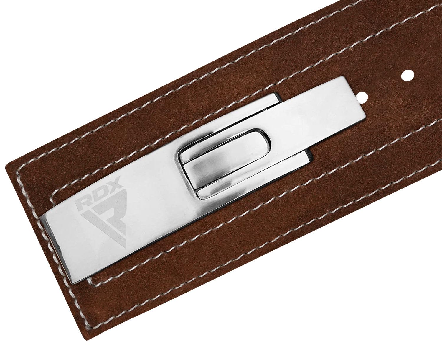 RDX 4” Gewichthebergürtel Hebelschnalle Leder, 10mm Genehmigt IPL USPA, Powerlifiting Trainingsgürtel Krafttraining Fitness Bodybuilding Gürtel, 10 Verstellbar Löcher,Gym Weight Lifting Belt, Herren