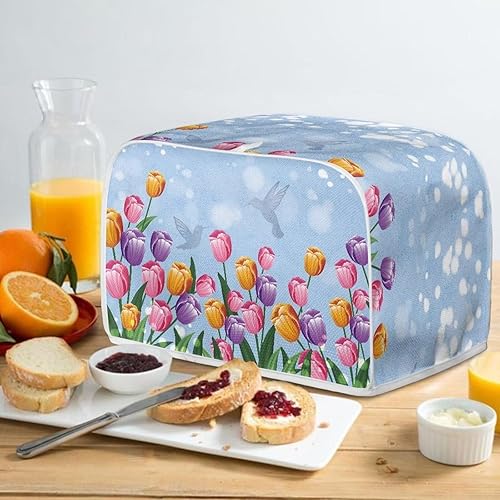 Miniatura 6 de JEOCODY Cubierta para tostadora, cubierta de girasol extra grande, cubierta acolchada para tostadora de 2 rebanadas, cubierta para electrodomésticos