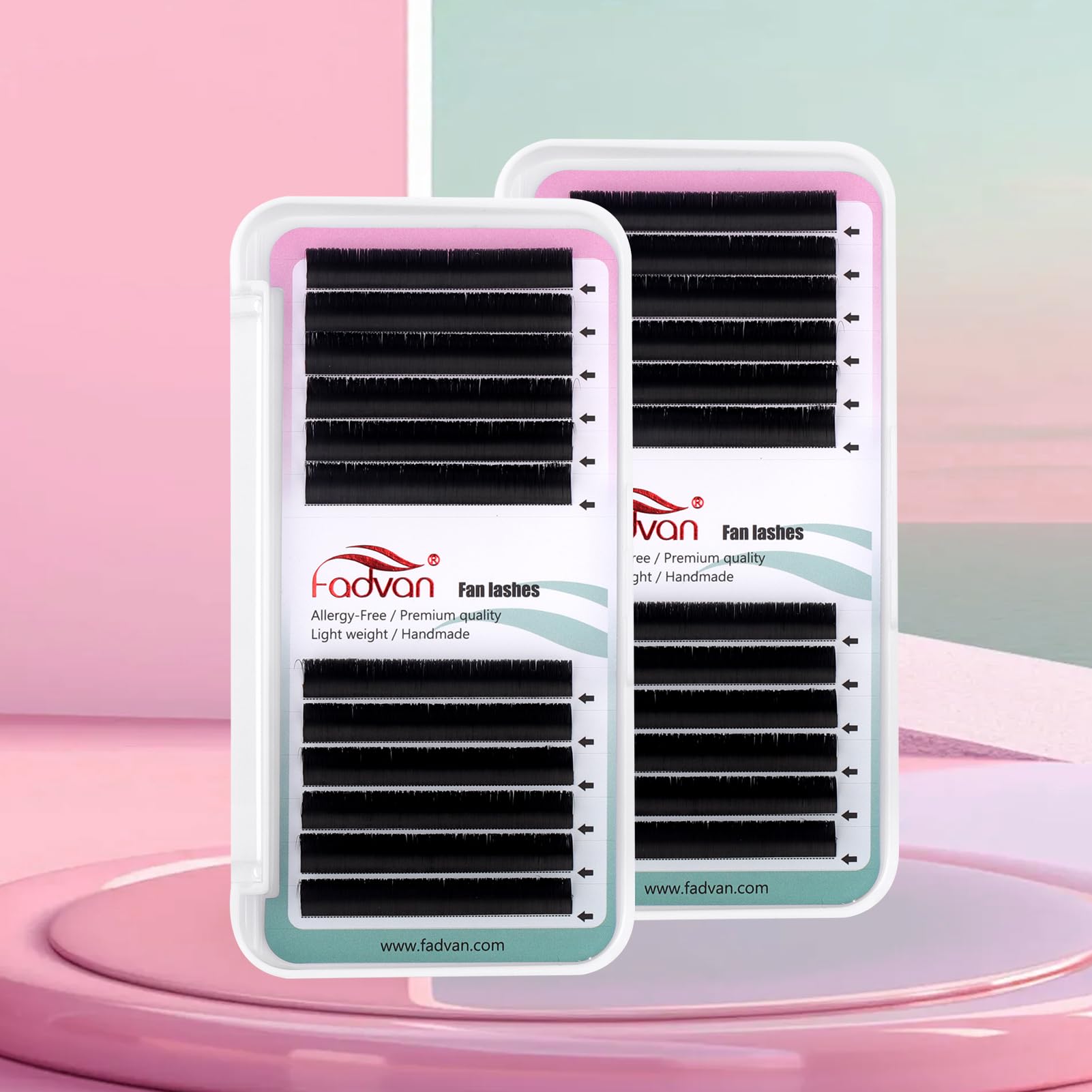 FADVAN Easy Fan Lashes, Self Fanning Volume Russian Eyelash Extensions 0.07D Curl 14mm Mixed Length Automatic Blooming Volume Easy Fan Lashes(0.07-D-14) — view 7
