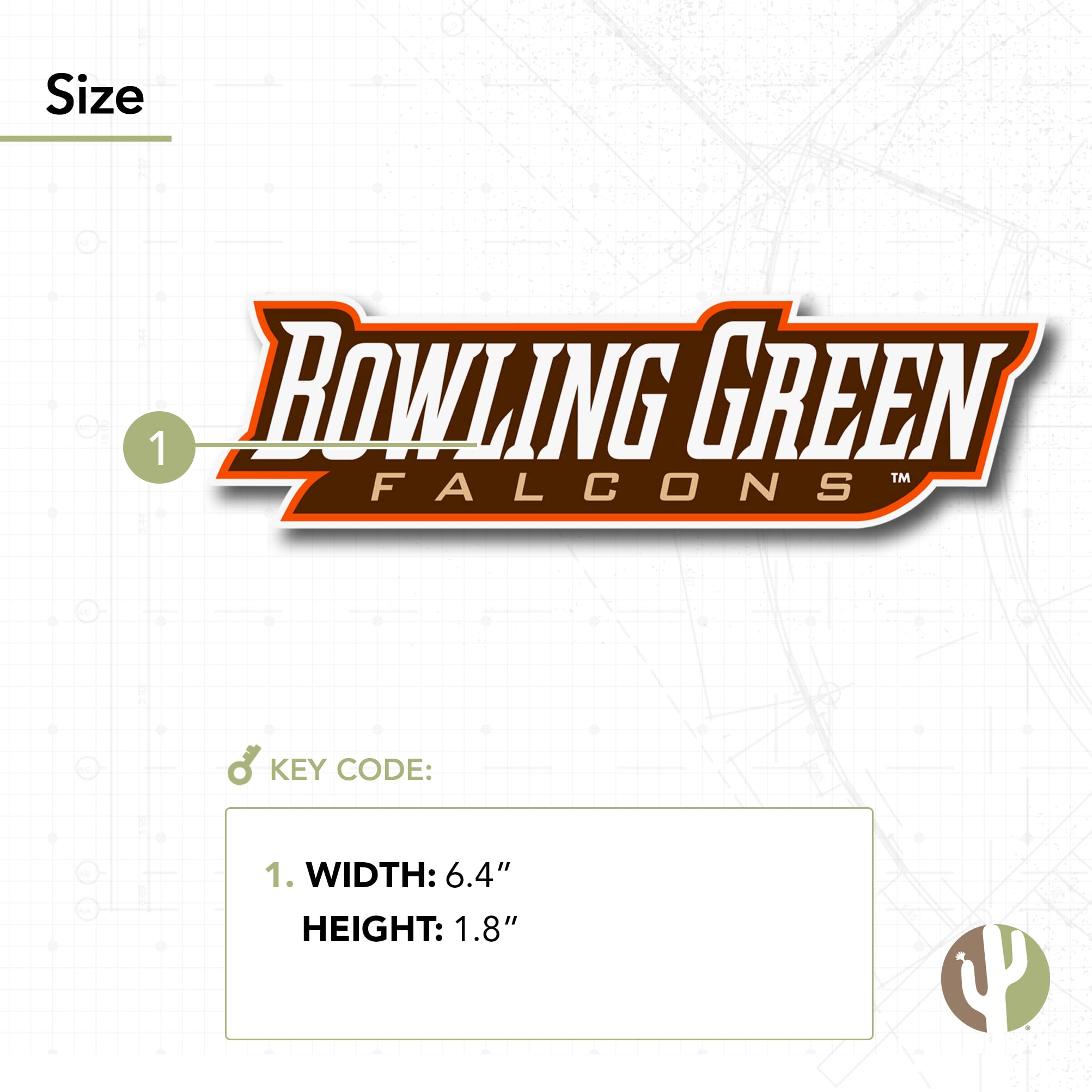Bowling Green State University BGSU Falcons Vinyl Decal Sticker - Officially Licensed NCAA