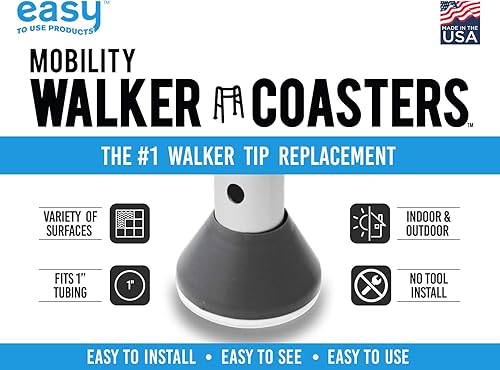 Miniatura 5 de Easy To Use Products Posavasos Walker | Alternativa de pelota de tenis más duradera y duradera | Se desliza fácilmente sobre superficies duras | 6