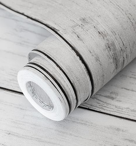 Amazon Ikuchel 壁紙 シール リメイクシート カッティングシート 45cmx10m 厚手 木目 おしゃれ リフォーム ウォールステッカー アンティーク 北欧 防水 フローリングシート 白グレー楓 木目 壁紙