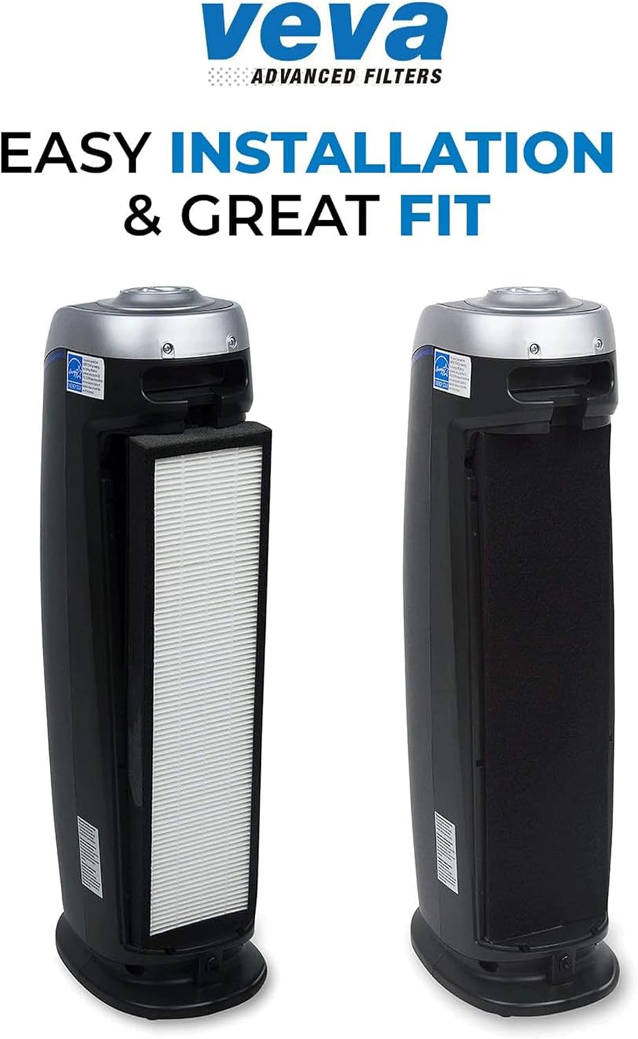 VEVA Filter B Replacement, Compatible with Germ Guardian Air Purifier Models AC4825, 4800, 4900, Premium 3 HEPA Filters including 12 Pack of Pre-Filters - Image 5