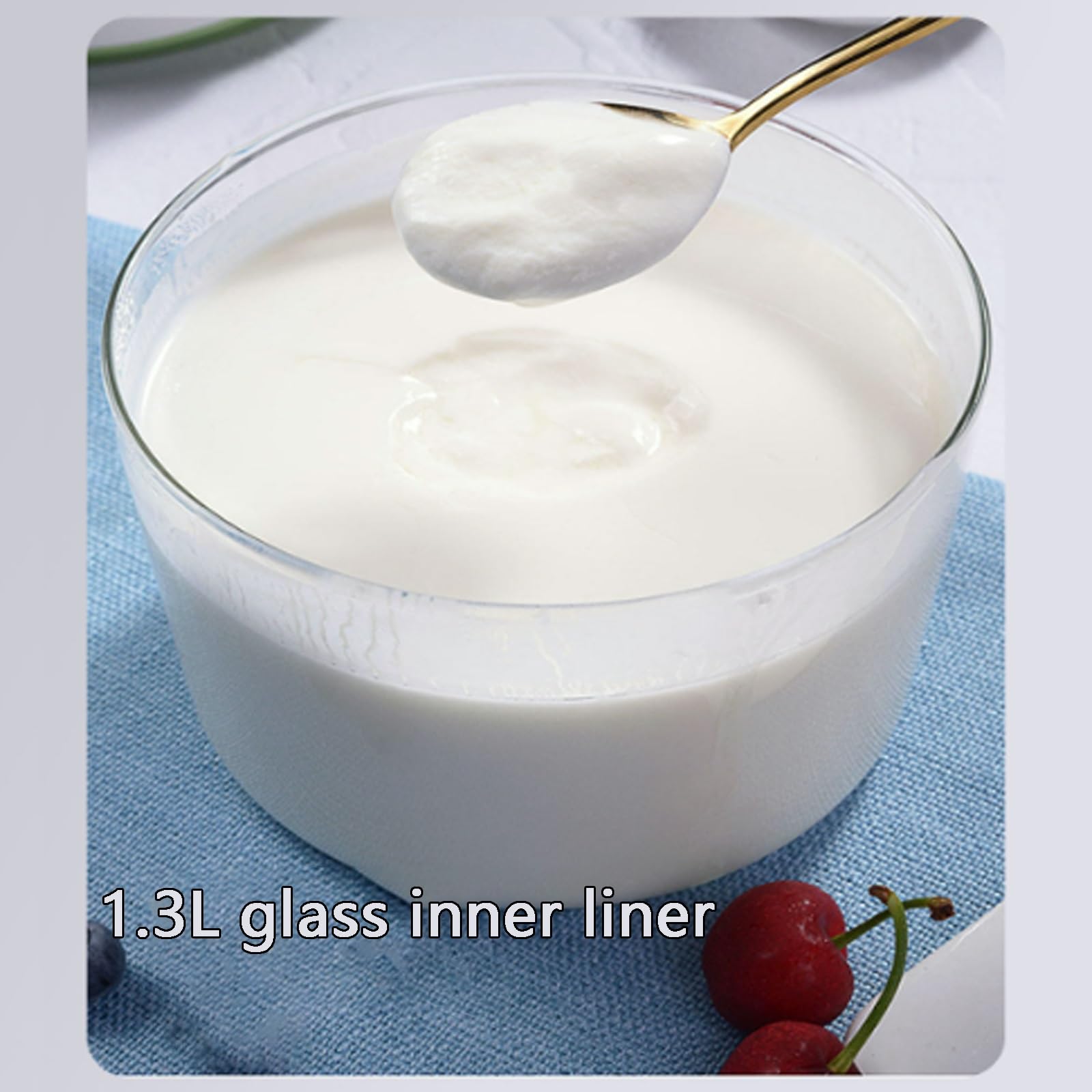 Yaourtière Multifonction, Capacité de 1300 Ml, Minuterie Réglable, Facile À Utiliser, Cadeau Idéal pour Le Bien-être Des Hommes et Des Femmes