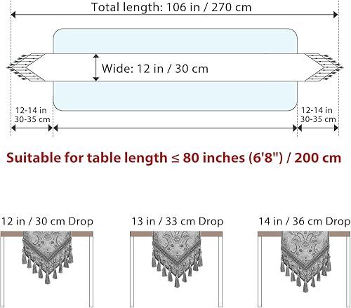 Miniatura 7 de kilofly 6 manteles individuales elegantes de brocado floral jacquard (11.8 x 15.7 pulgadas)