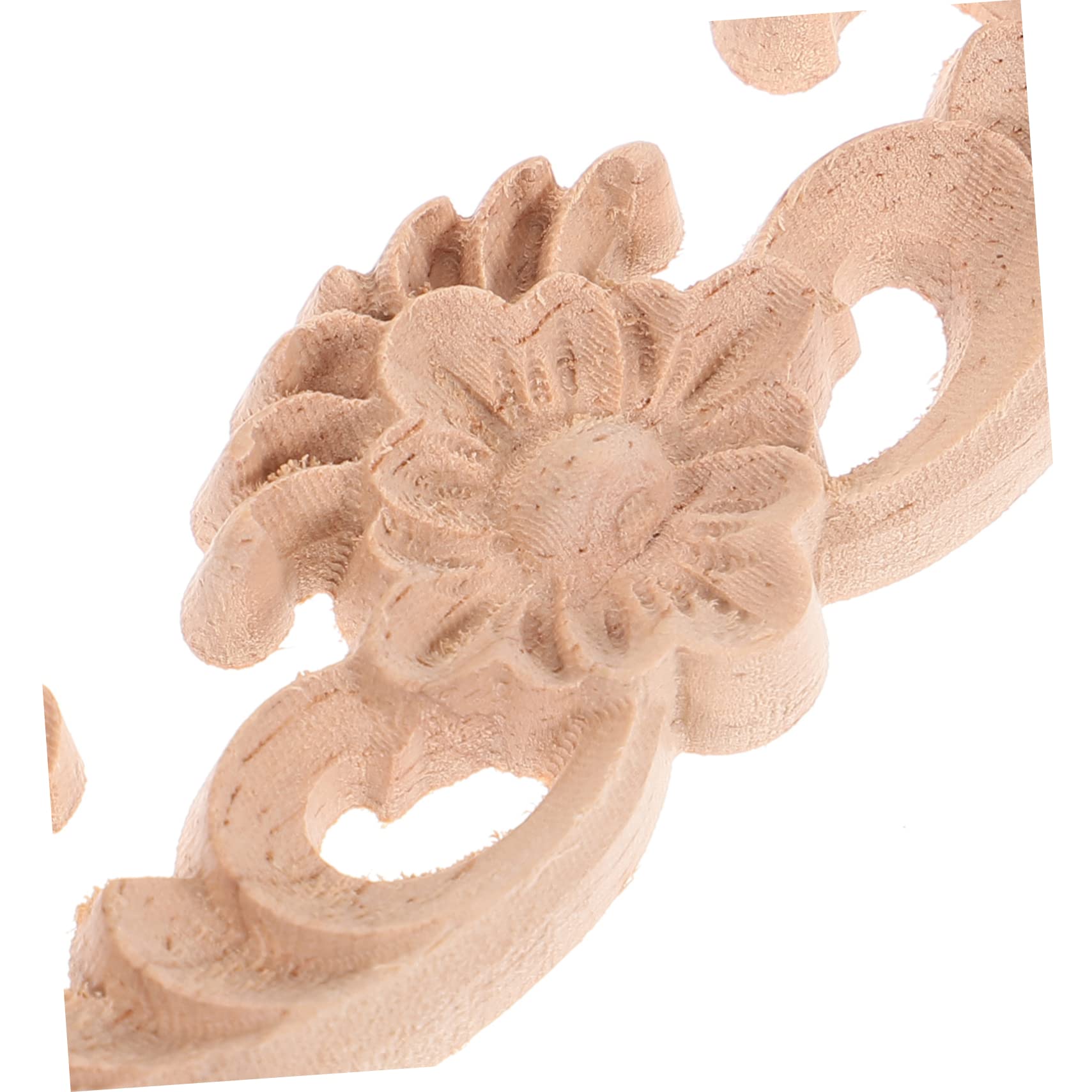 4 Appliques Intagliate In Legno Di Rovere: Decorazioni Per Mobili, 16x3 Cm, Da Verniciare, Fai-da-Te - 5