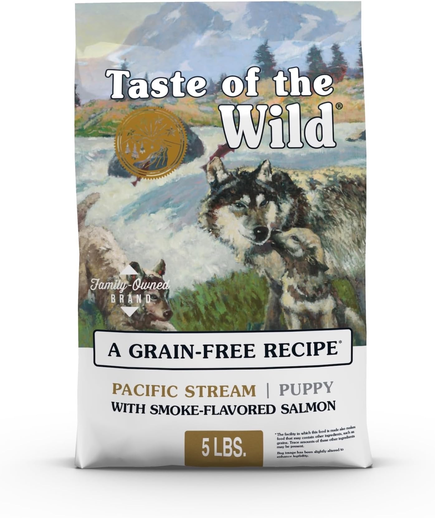 Taste of The Wild Pacific Stream Grain-Free Dry Puppy Food With Smoke-Flavored Salmon 5lb