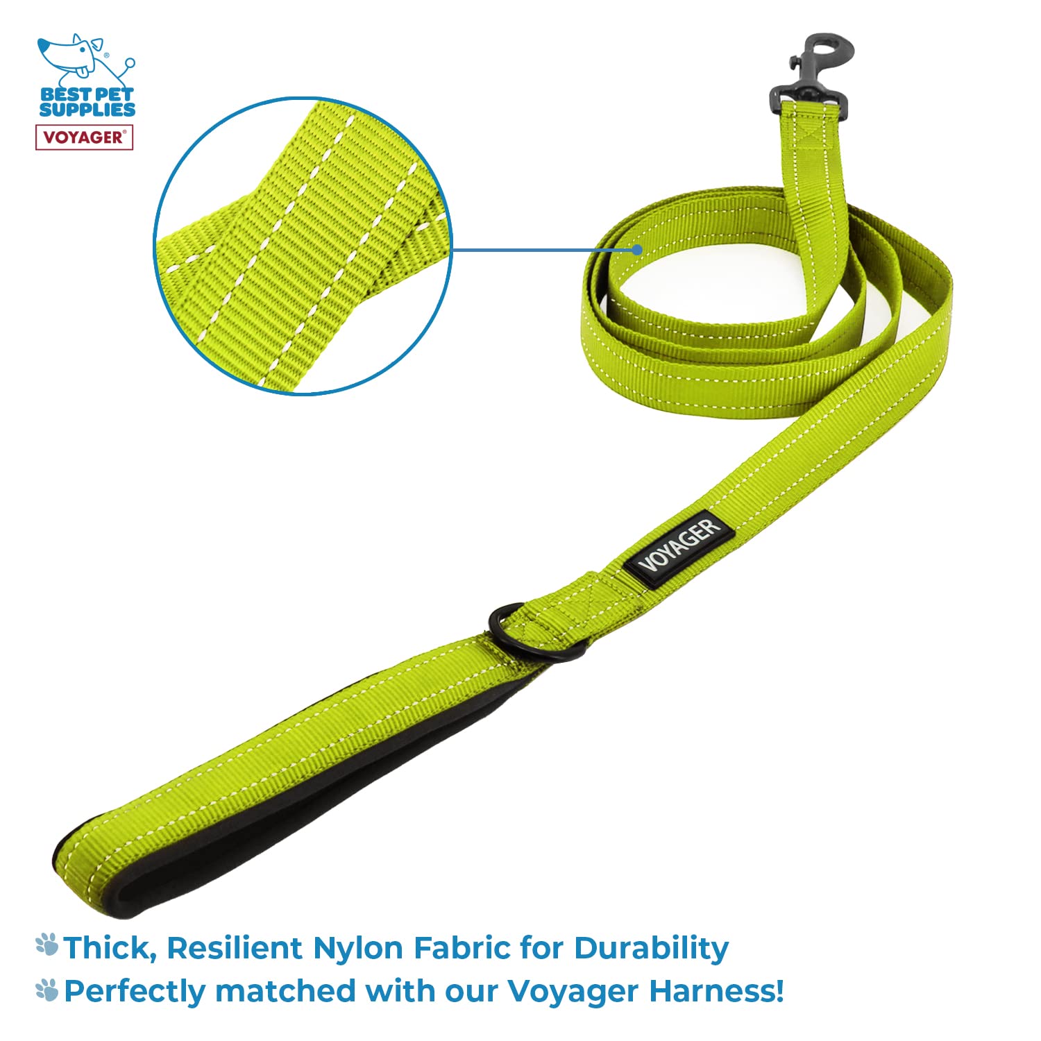 Voyager Step-in Air All Weather Mesh Harness and Reflective Dog 5 ft Leash Combo with Neoprene Handle - Image 3