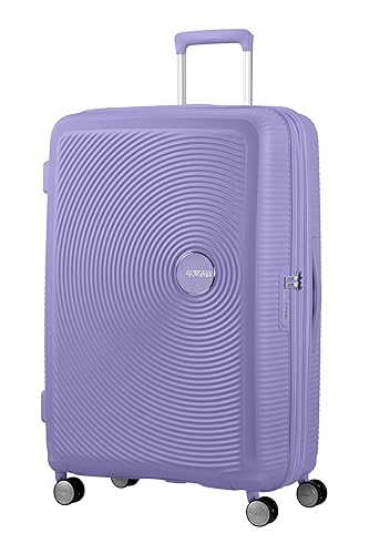 American Tourister Soundbox - Maleta Grande Rígida, 77 cm - Trolley con 4 Ruedas, Cerradura TSA, Expandible y Ligero, 97/110L, Morado (Lavender) - Chollo en Moda