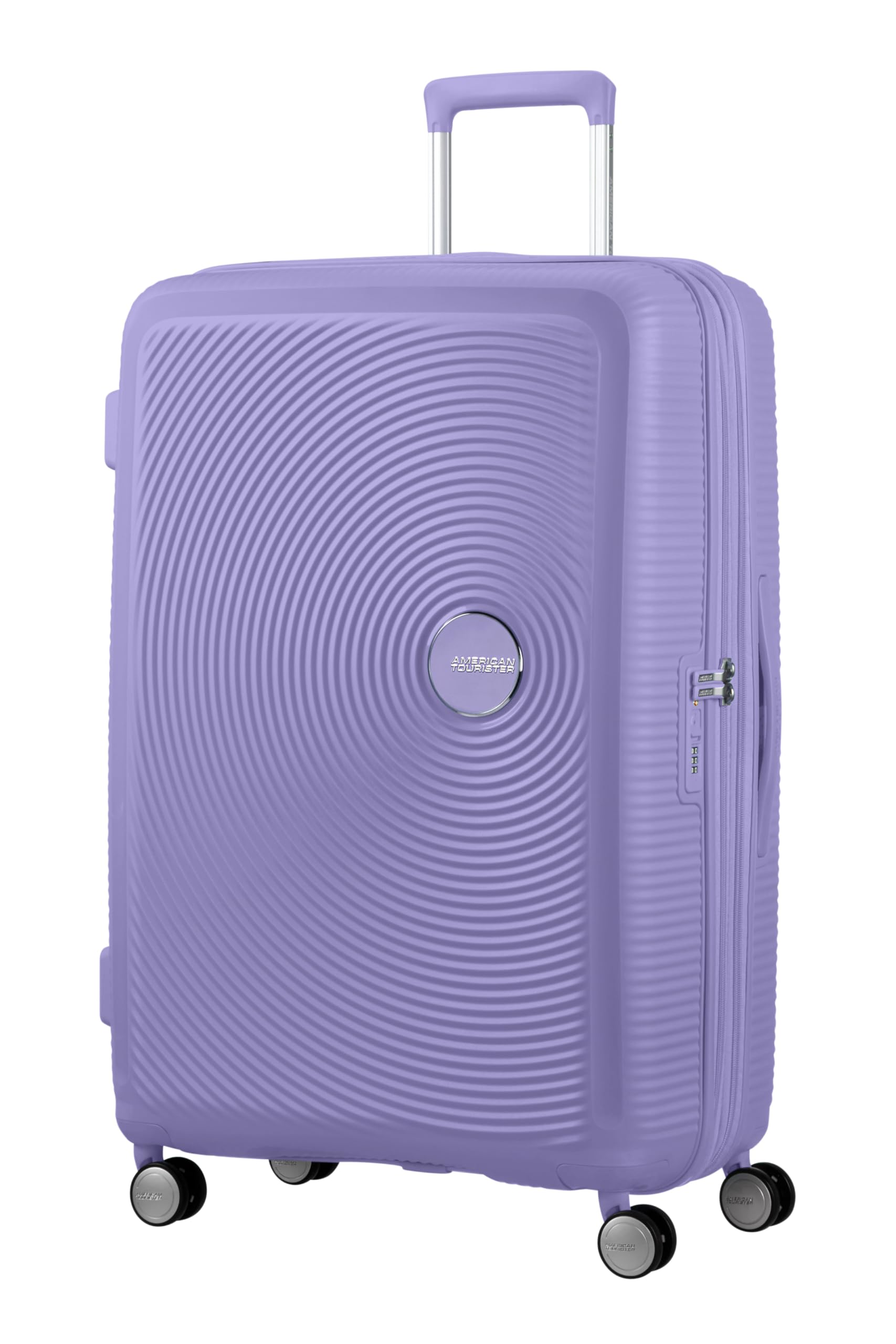 American Tourister Soundbox - Hartschalenkoffer Groß, 77 cm - Trolley Koffer mit 4 Rollen, TSA-Schloss, Erweiterbar & Leicht, 97/110L, Violett (Lavender)