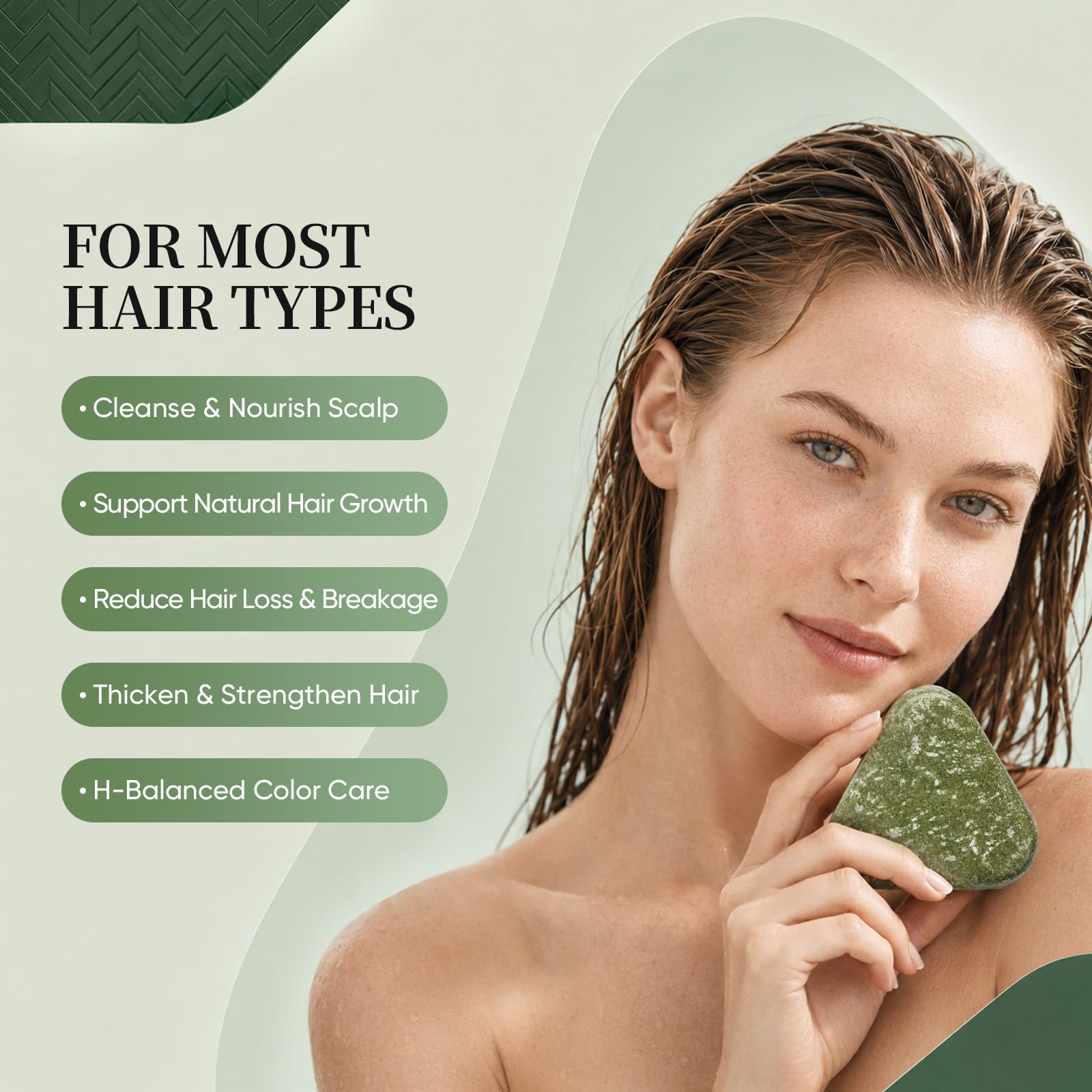 BSAPY Anti Hair Loss Shampoo Bar with Herbal Botanicals, 120g x 2