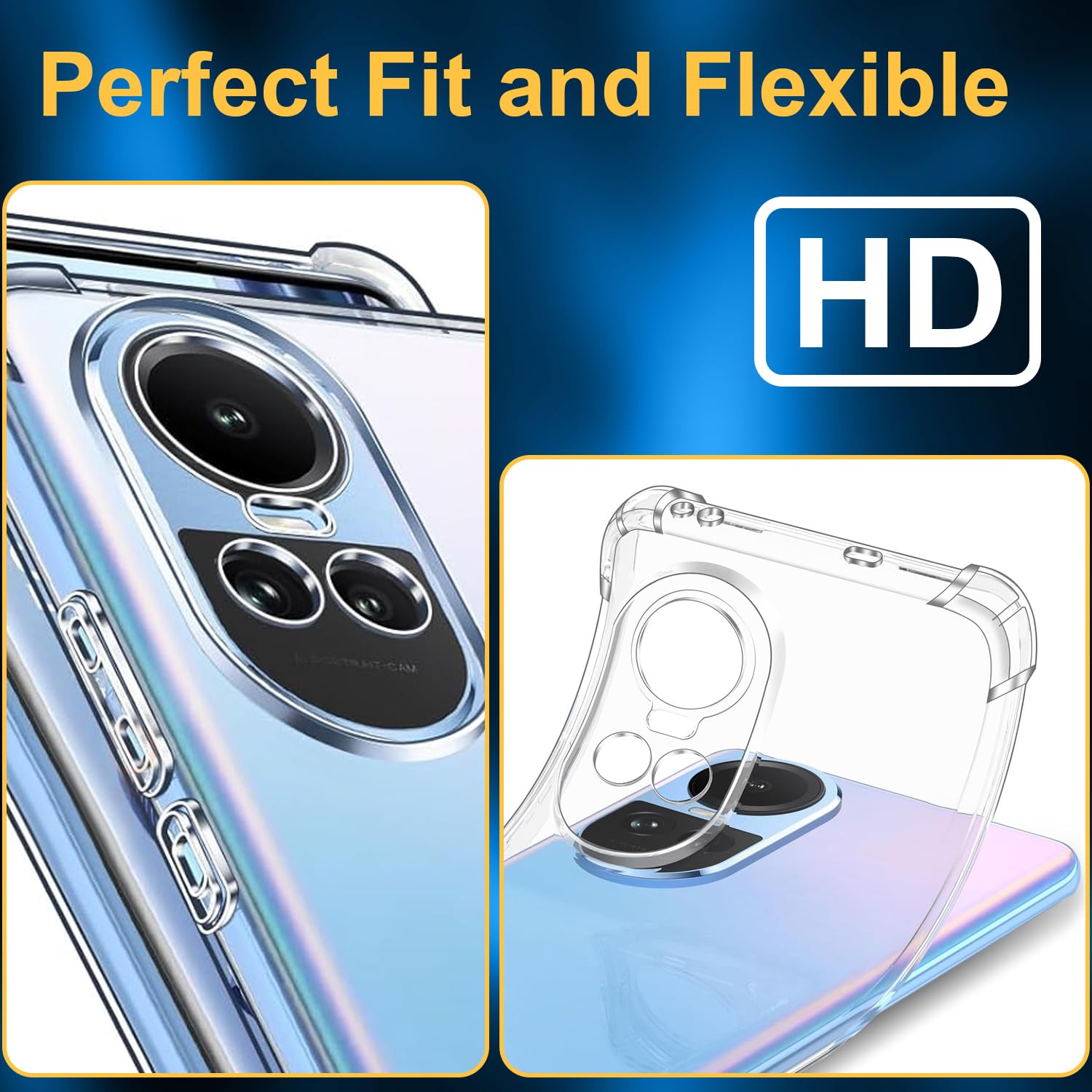 ISOI, Phone Cover Compatible with Oppo Reno 10 5G/Oppo Reno 10 Pro 5G Phone Case - Image 4