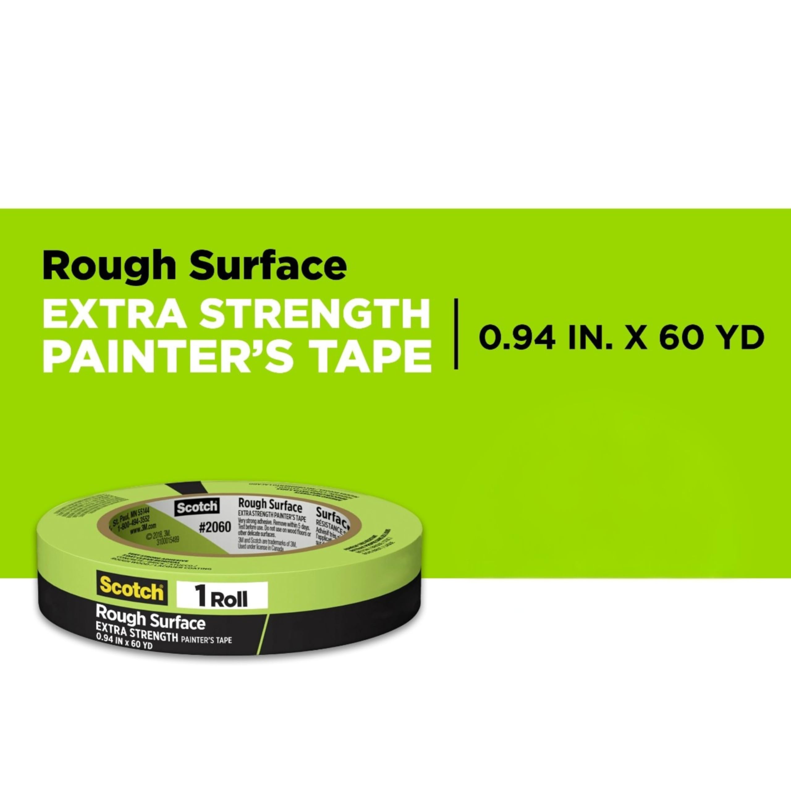 Scotch Rough Surface Painter's Tape 2060-24AR-BK, 0.94 in x 60.1