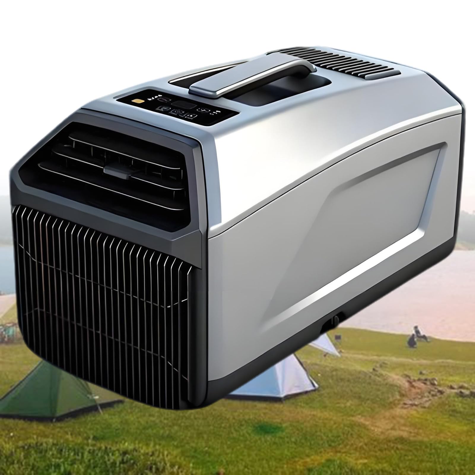 ExoticaBlend Portable Tent Air Conditioner, 4500BTU Cooling Camping AC Unit with Timer, Quiet Portable Air Conditioners for Tents, Truck, RV Outdoor and Home Use, Cools up to 86 sq ft Silver