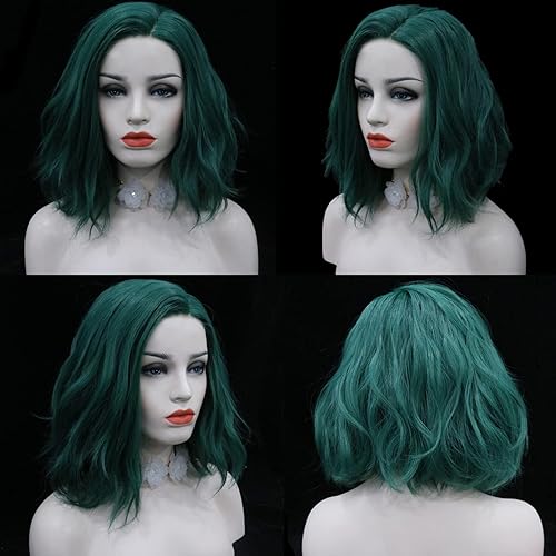 Miniatura 3 de uniwigs Polaris  Peluca sintética de onda suelta verde esmeralda oscuro hasta el hombro