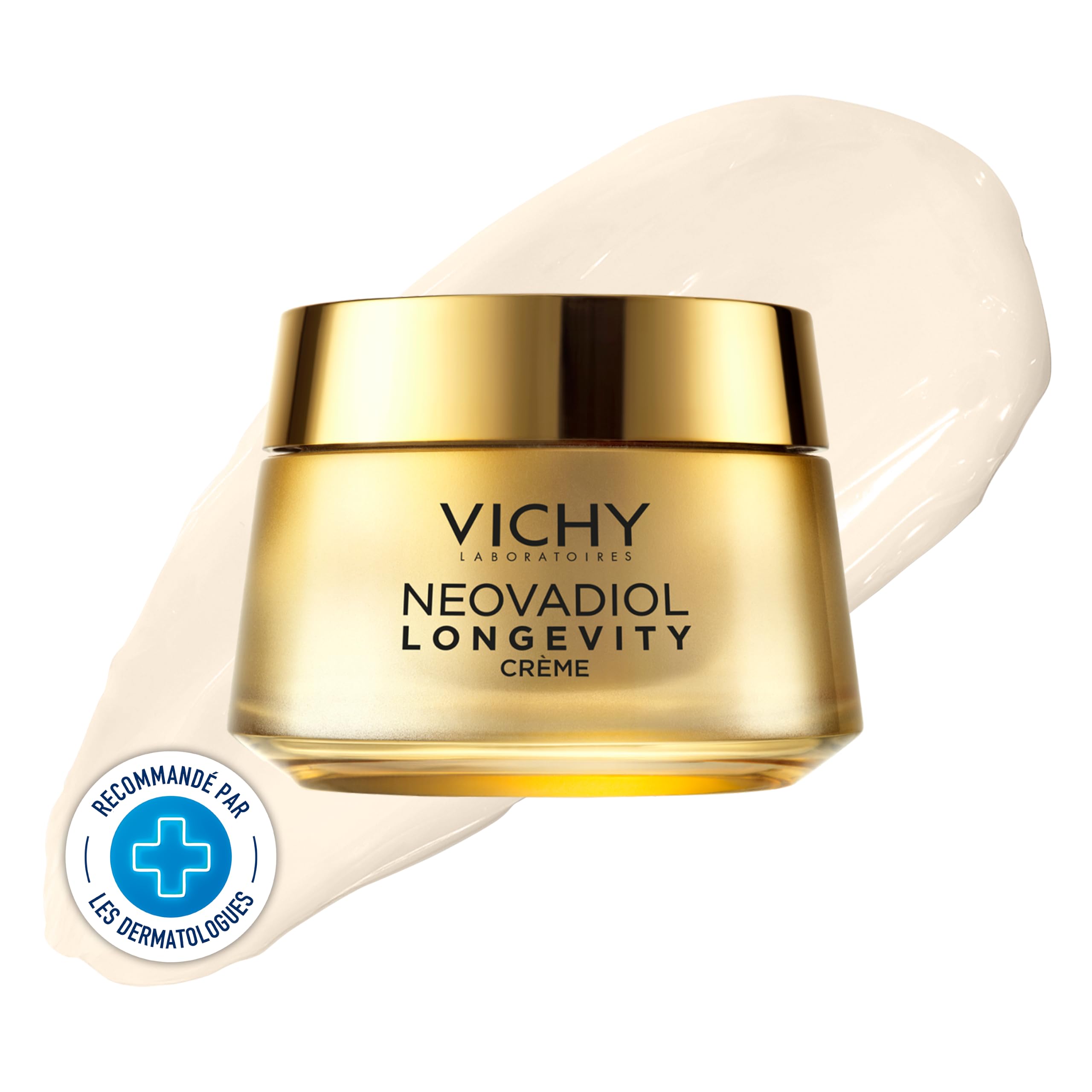 Vichy Neovadiol Longevity Pro-Volumen Creme, Aufpolsternde Anti-Aging-Creme, Regenierierende, feuchtigkeitsspendende und straffende Gesichtspflege, Für reife Haut, Nachfüllbar