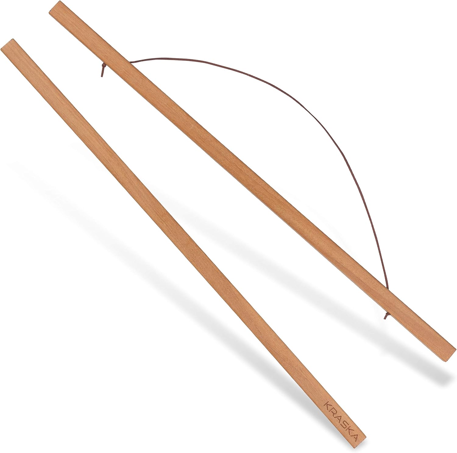 KRASKA Magnetic Poster Hanger - Map Scroll Movie Posters Wall Art Prints Picture Wood Frame Vintage Photo Hanger Canvas Artwork Kids Painting - Poster Frame Natural Teak