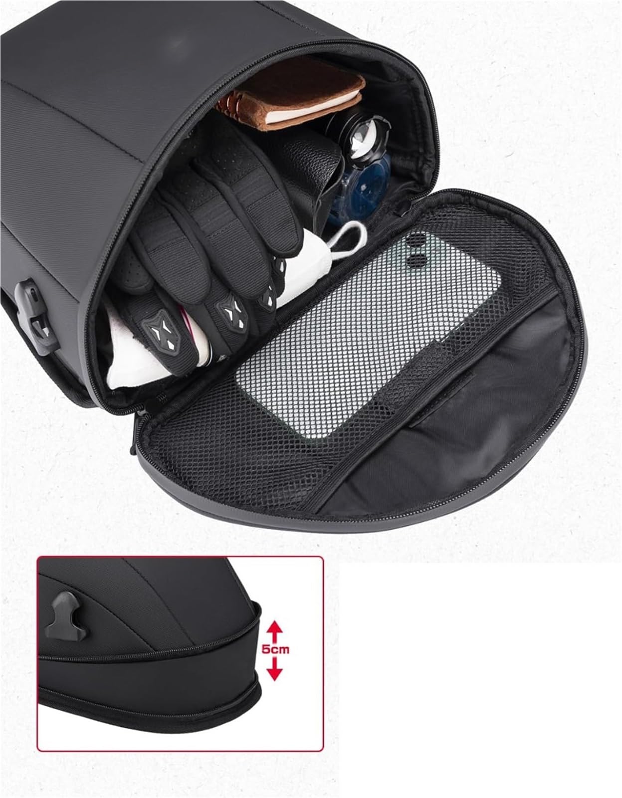 Borsa multifunzionale Sport All'aria Aperta Accessori Per Moto Borsa Posteriore Per 12,5 Litri Laterale Impermeabile Ed Espandibile Da Serbatoio