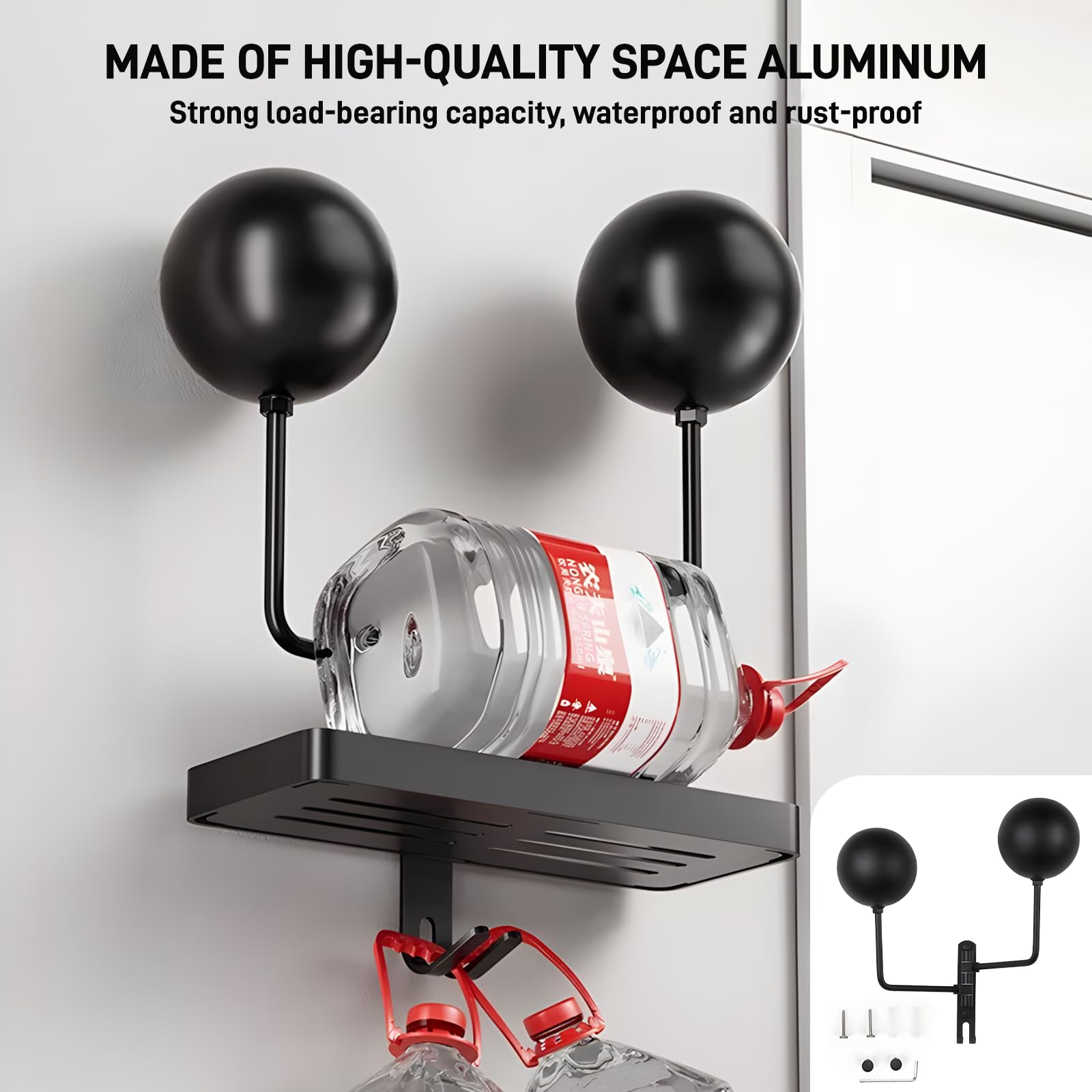 Portacaschi per Moto - Porta Casco Moto da Parete,Multifunzione Portacasco da Parete Moto, Spherical Porta Casco 180°, Non C'È Bisogno di Fare Buchi,con Ganci, per Caschi da Moto,Cappelli, Parrucche