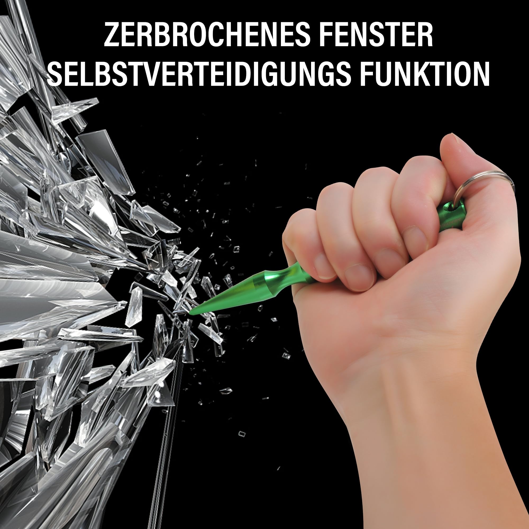 AMATHINGS 6 Stück Kubotan Selbstverteidigung Schlüsselanhänger und 2 Stück SOS-Pfeifen – Verteidigungs Waffen für Frauen mit ergonomischem Griff – Selbstverteidigung Waffen legal
