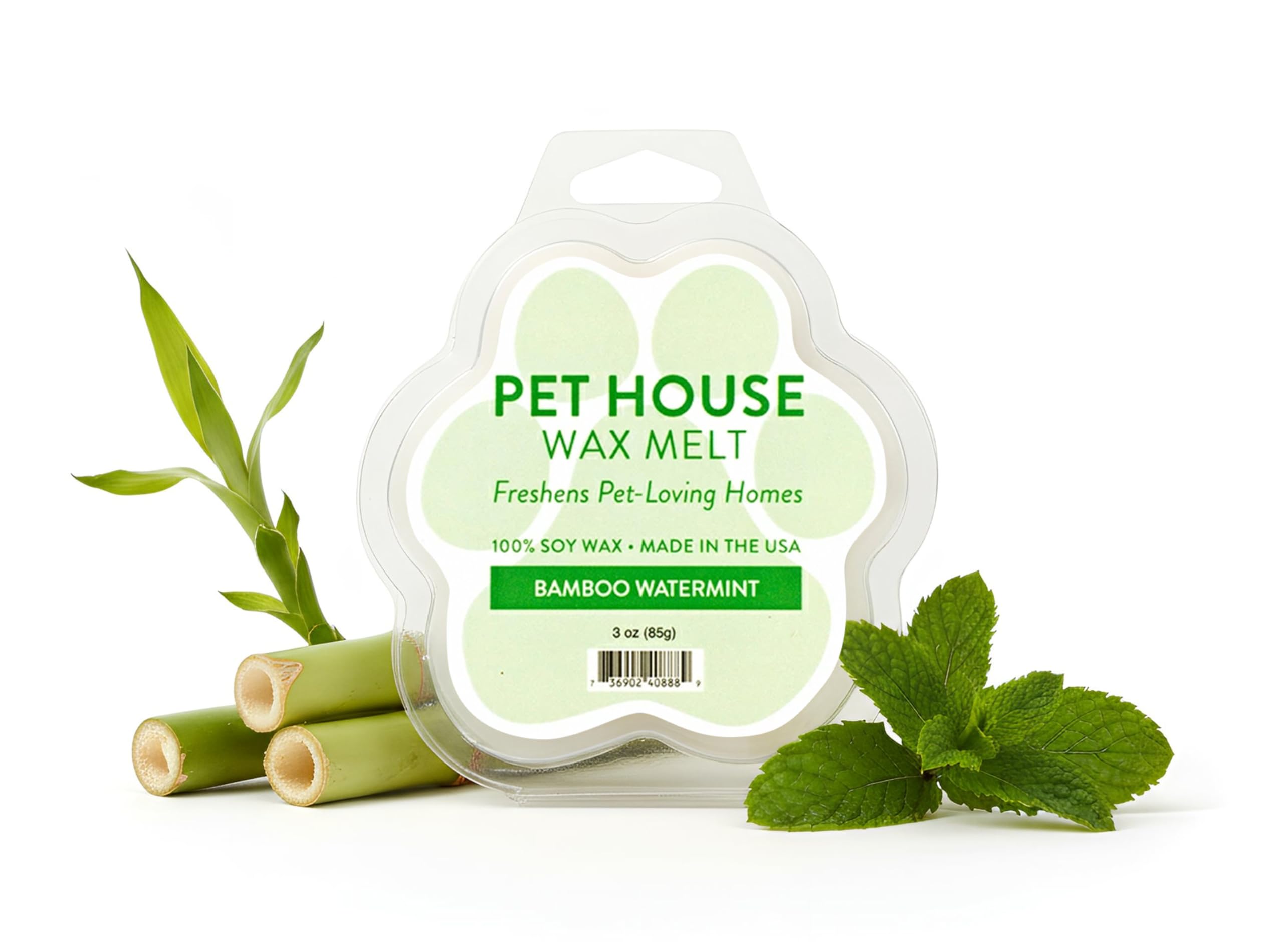 Bamboo Watermint Spring Wax Melts Plant-Based Wax, 2 Pack Pet House