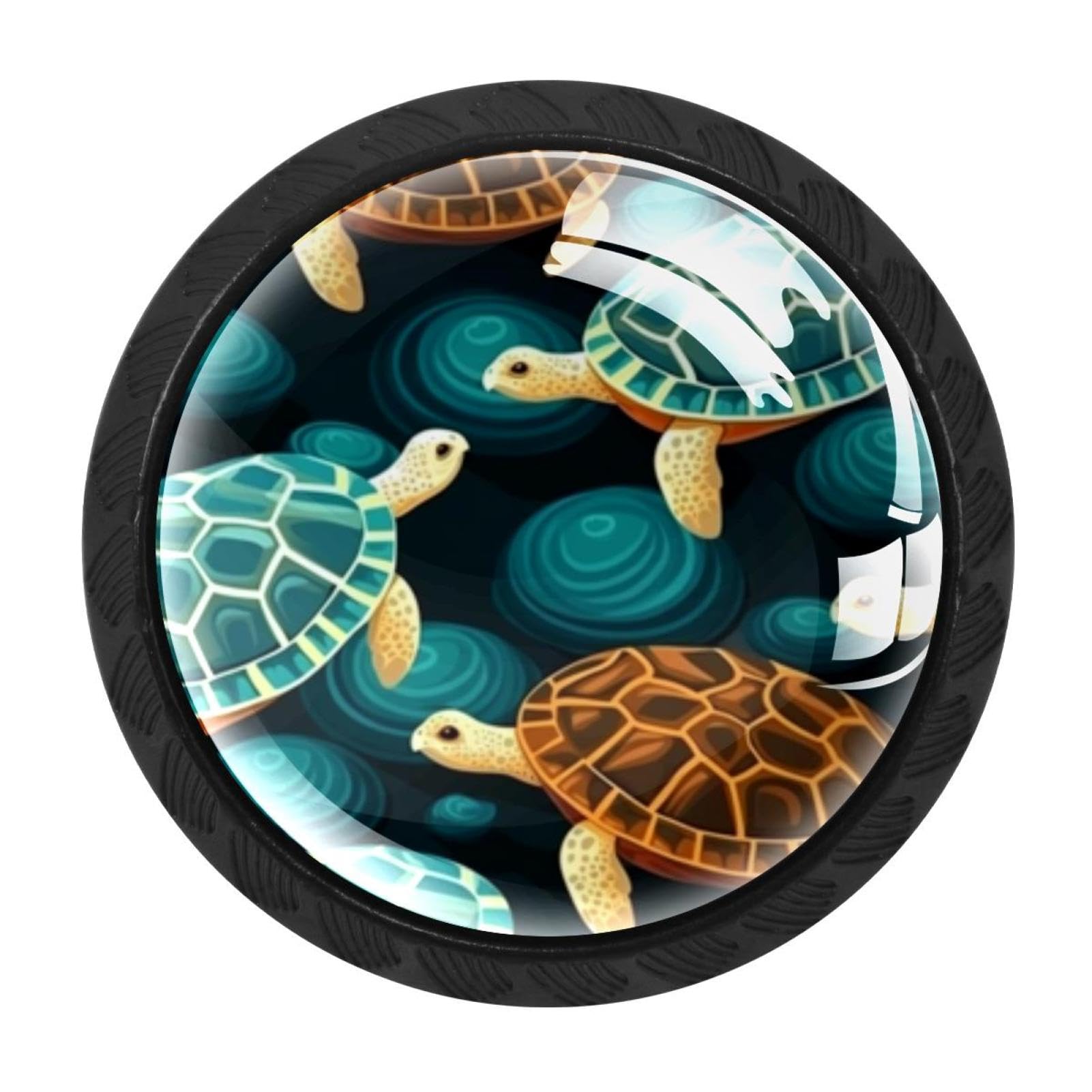 Chenzzzz Multicolored 07 4 Pieces Kitchen Cabinet Knobs Sea Turtle Drawer Knobs Dresser Knobs Drawer Pulls Door Knobs Dresser Drawer Handles Knobs For Dresser Drawers