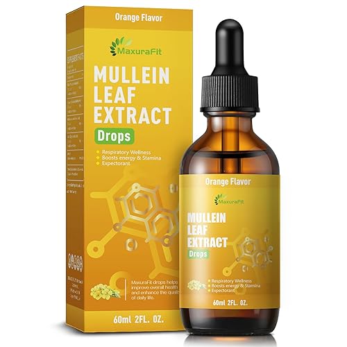 Mullein Drops for Lungs Liquid - Support Respiratory Herbal Supplement,Mullein