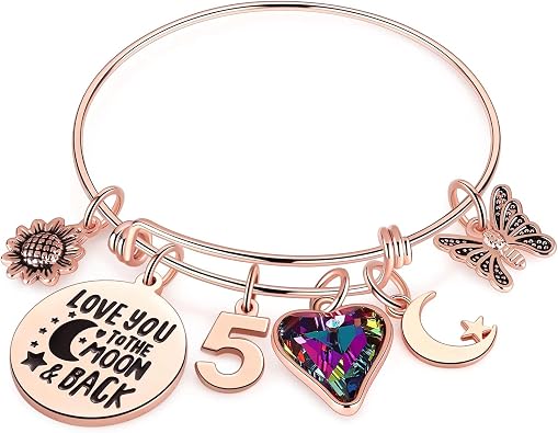 Ursteel Birthday Gifts for Women Girls Bracelet, Birthday Charm Bracelets 10th 20th 30th 40th 50th 60th 70th 80th 90th Birthday Gift for Daughter, Sister, Friend, Teen Girls, Mom, Grandma