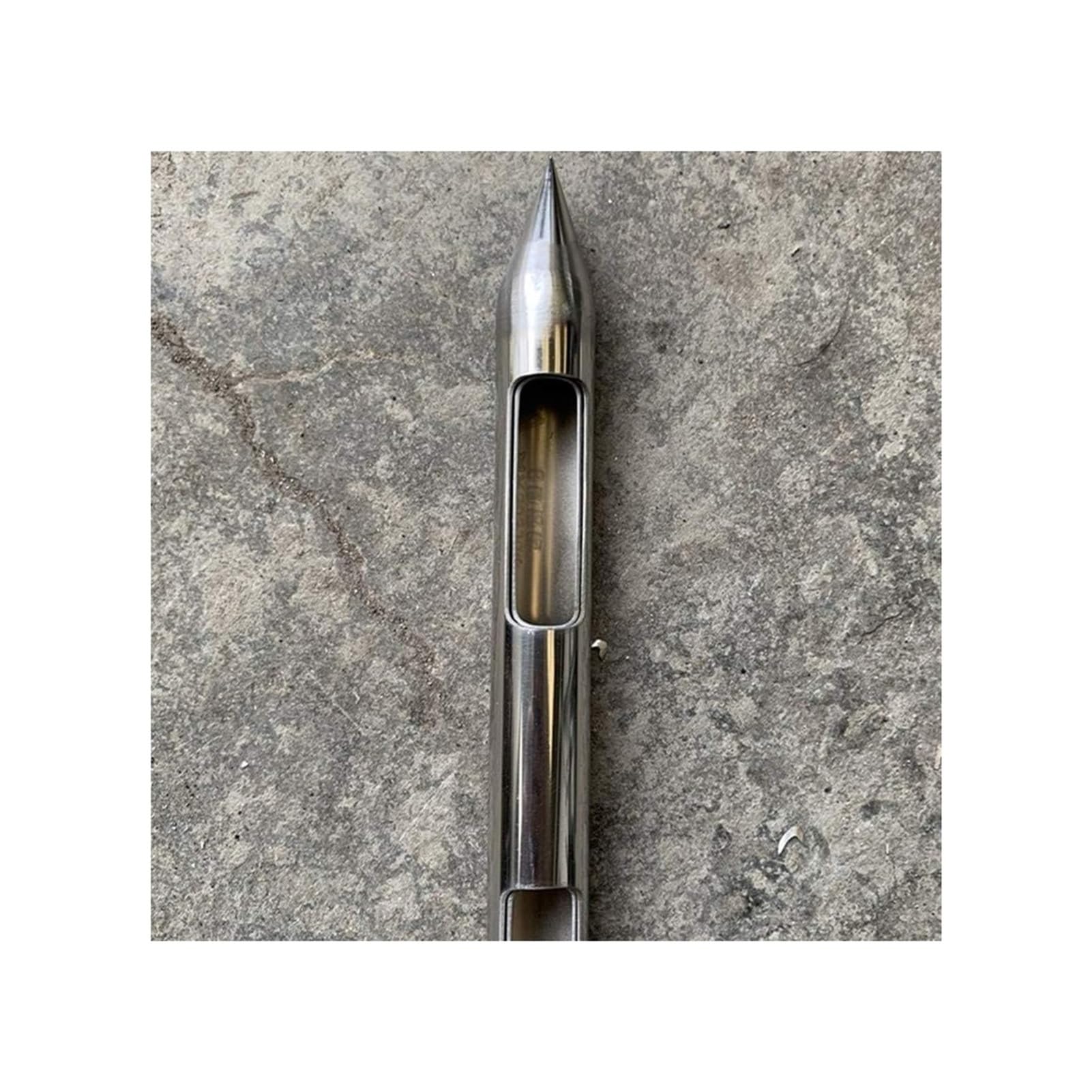 Probenahmegerät für Feststoffe und Getreide, Edelstahl-Doppelrohr-3-Zonen-Getreidesonden-Probenehmer, Silber, 19–48 mm, 0,5–1,5 m(25mm*L 1m/3.3ft)