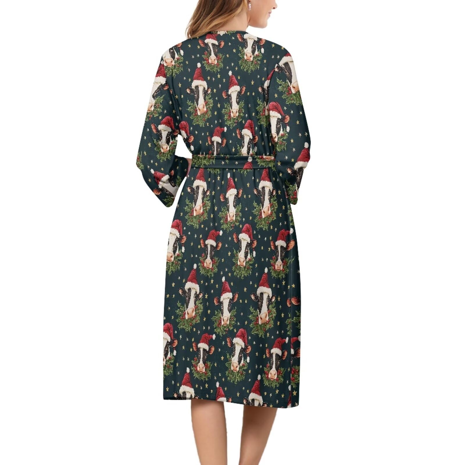 Biyejit Camisón de manga larga con diseño de bosque de hongos para mujer, camisón suave, talla S-2XL, Bosque de hongos, S