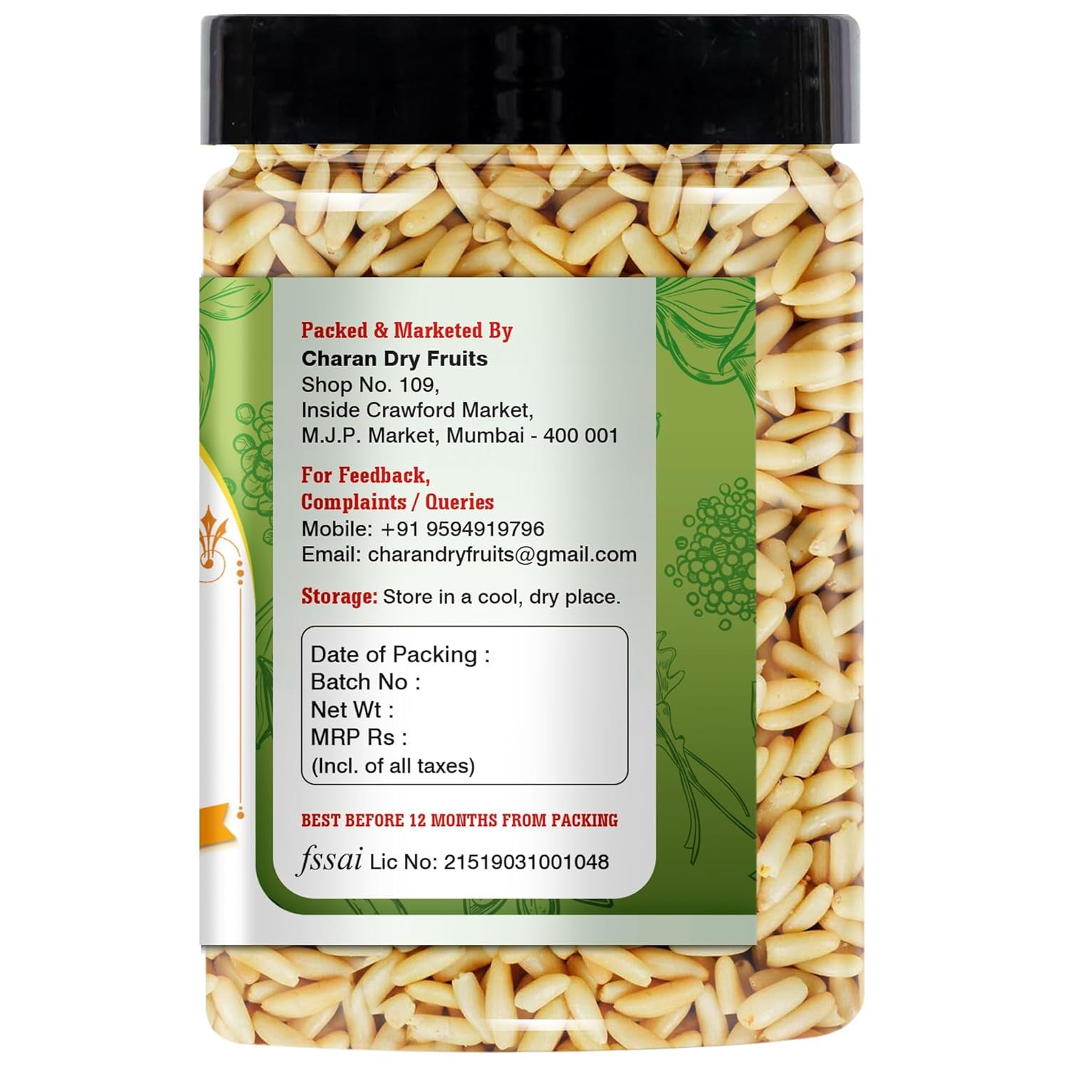 Luxurious Premium Pine Nuts 100g | Whole Chilgoza Giri/Chilgoj Seeds/Forest Jewels | Jumbo Size Without Shell | Fresh & Crunchy | Rich in Protein & Fiber | Perfect for Salads, Cooking & Snacking - Image 8 thumbnail