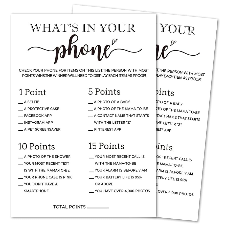 amazon-com-zshfmy-baby-shower-games-what-s-in-your-phone-gender-reveal-ideas-baby-announcement-party-games-activity-minimalism-white-25-game-cards-funny-baby-shower-party-favor-decorations-supplies-014 for Free Printable Gender Reveal Games Printable Amazon.com: ZSHFMY Baby Shower Games, What's in Your Phone - Gender Reveal Ideas Baby Announcement Party Games Activity, Minimalism White 25 Game Cards, Funny Baby Shower Party Favor, Decorations & Supplies 014 : for Free Printable Gender Reveal Games Printable