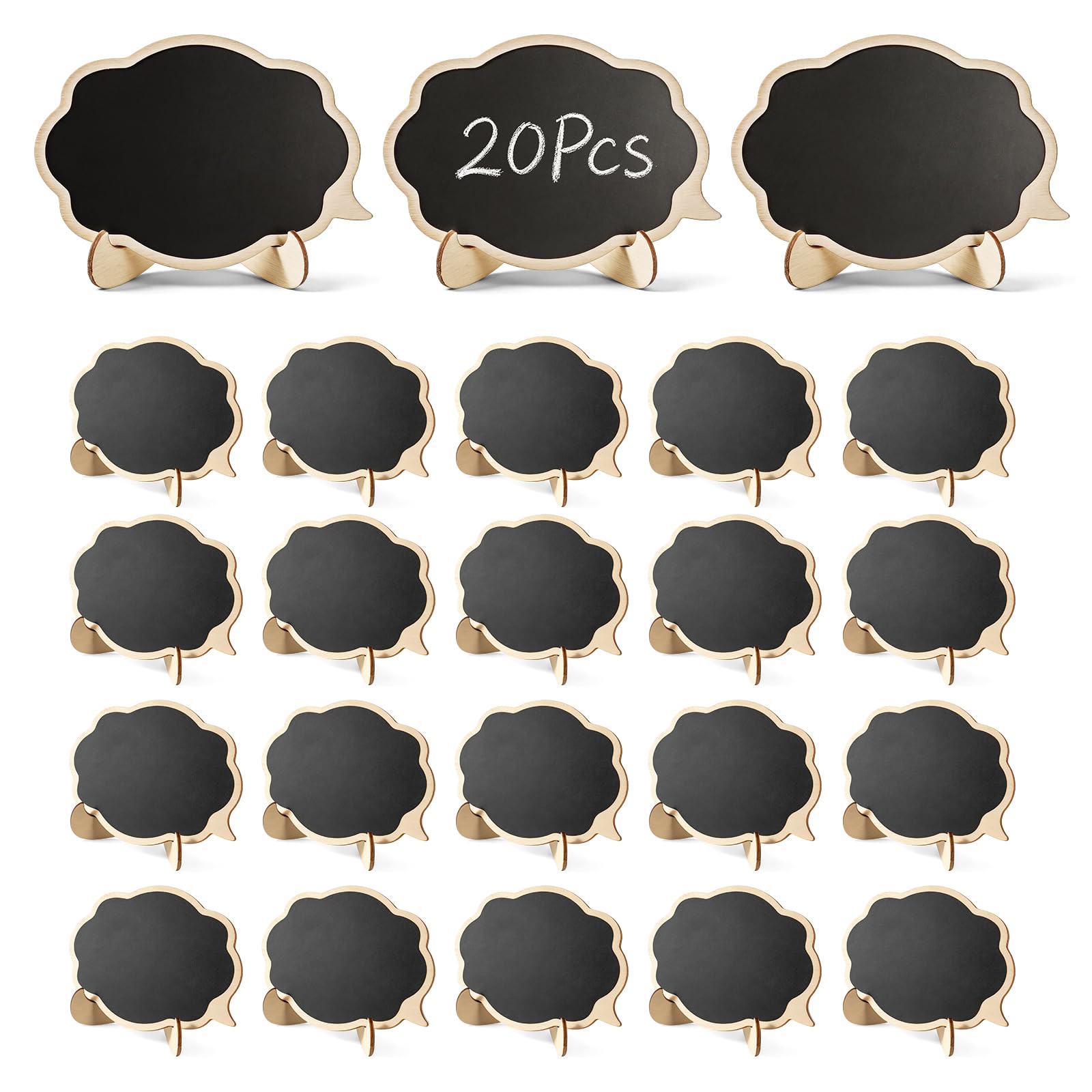 LTMMC 20Pcs Mini Chalkboard Signs, Erasable Reusable Food Labels for Buffet
