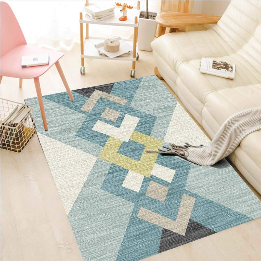 Tapis de salon moderne 160x230 cm géométrique frais pour séjour et chambre