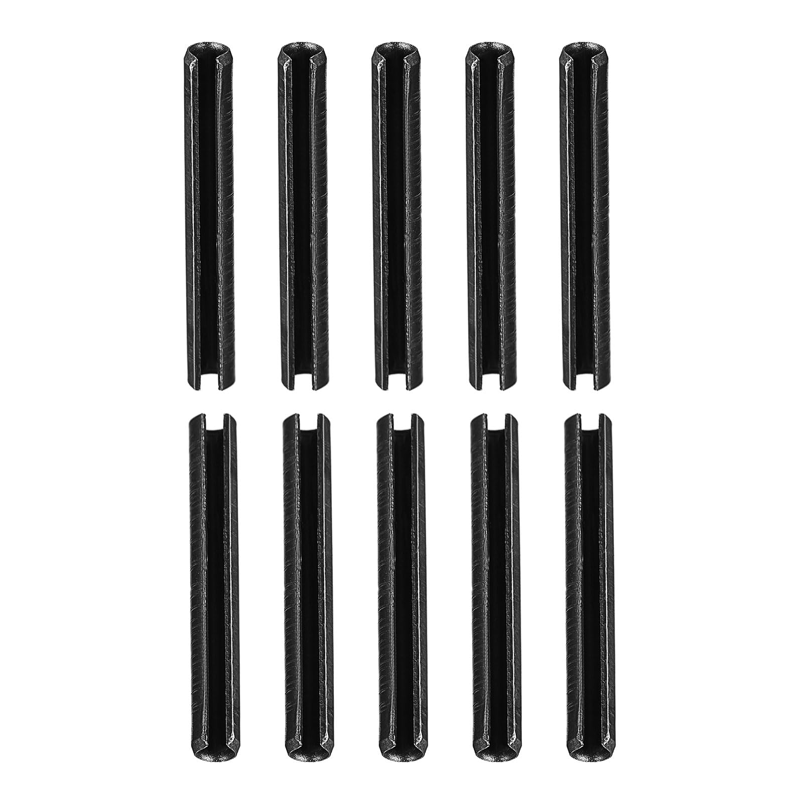 DTGN 3.3mmx25mm(DXL) Slotted Spring Pin - 20Pack - Good for Home Machine Fastener - Carbon Steel Spring Dowel Tension Roll Pin - Black