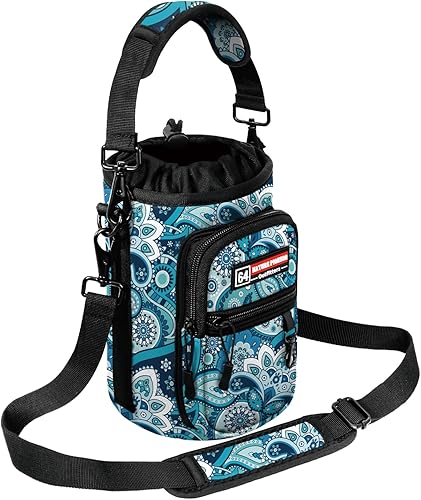Miniatura 64 de NATURE PIONEOR Water Bottle Holder with Strap,Water Bottle Carrier Bag Sling Sleeve with Adjustable Shoulder Strap & Handle and Large Phone Pocket
