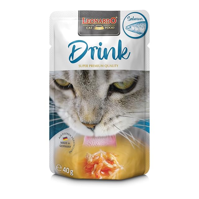 Foto 2 de 6 de Leonardo Drink con salmón [20x40g Paquete múltiple Drink con salmón] Bebida para Gato