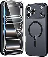 Vista 271 de FNTCASE Funda transparente para iPhone 16: fundas magnéticas para teléfonos con protector de pantalla a prueba de caídas compatibles con Magsafe
