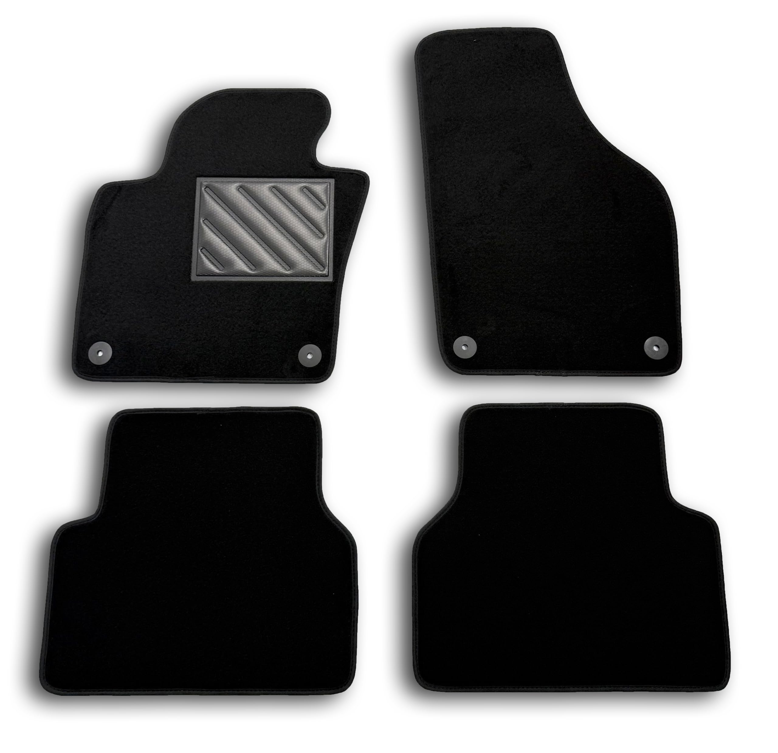 Alfombrillas VW Tiguan 5N 2007-2016 Alfombrillas a Medida, Antideslizantes, Talonera de Goma Reforzada, Botones de fijación