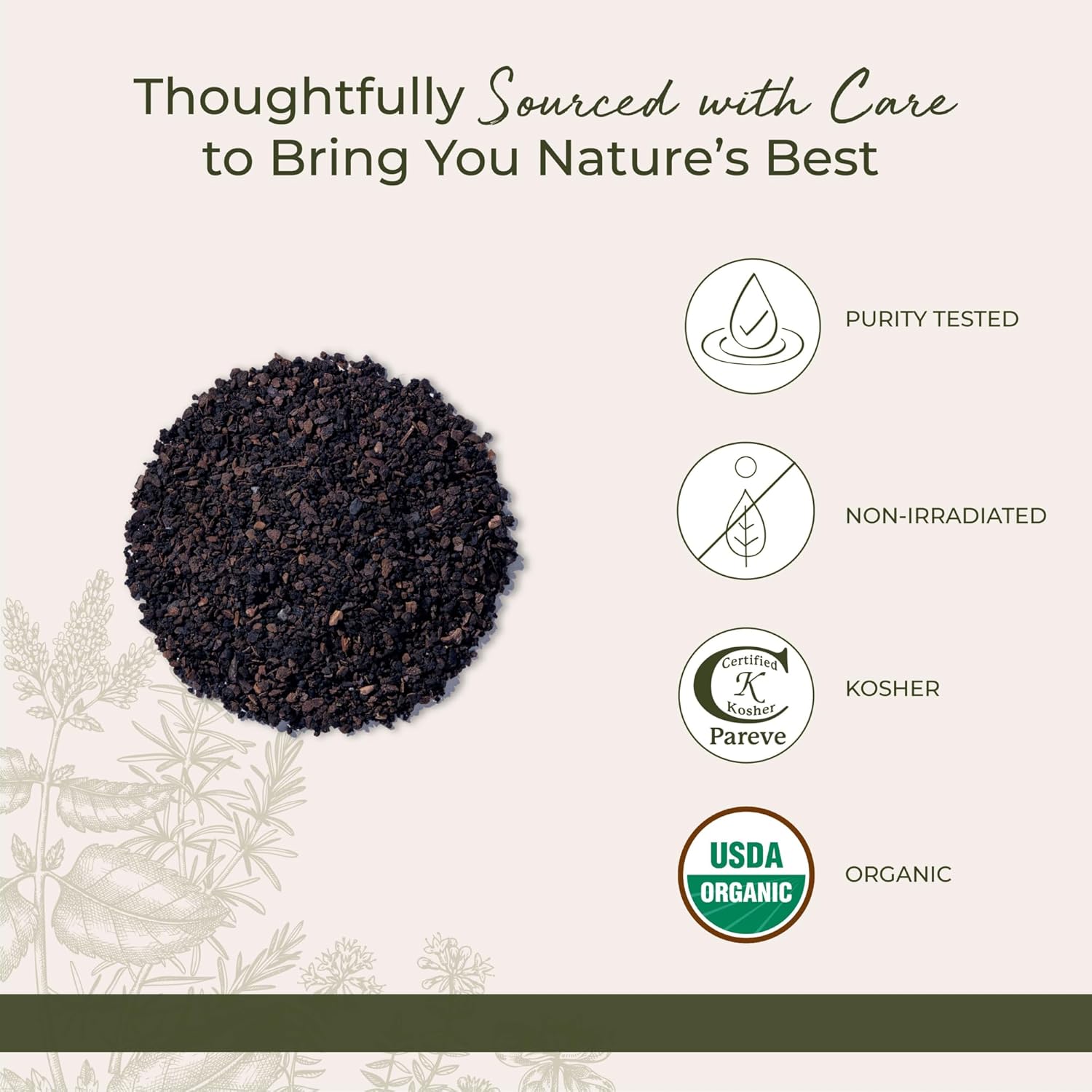 Starwest Botanicals Organic Black Walnut Hull - Cut & Sifted, Use for Tea & Baking, Certified Kosher, Non-GMO - Bulk 1 lb Bag