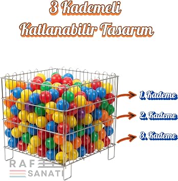 Katlanır Tel Havuz Sepeti | Market ve Mağaza Promosyon Sepeti | Metal Havuz Sepet (60x80 Cm)
