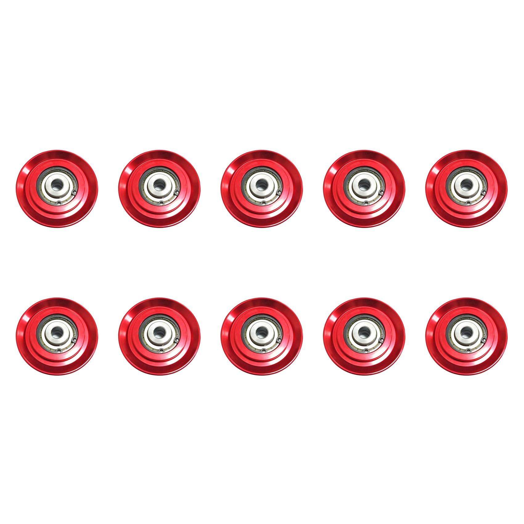 10pz 73Mm Universale Alluminio Sollevamento Carico Pesante Cuscinetto Ruota Puleggia Attrezzatura da Palestra Fitness per Arrampicata Puleggia da