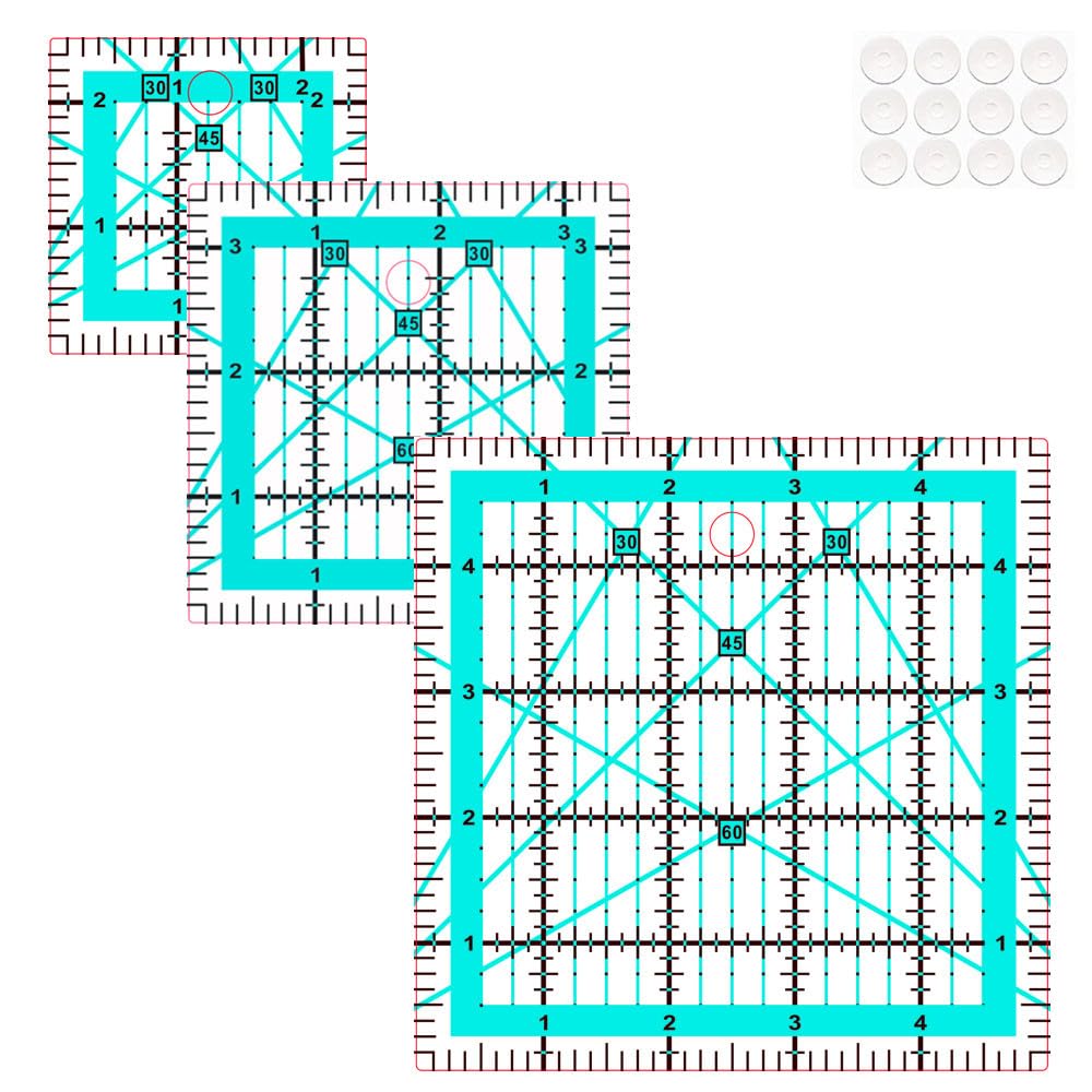 Quilting Rulers,3 Quilting Square Rulers(2.5",3.5", 5"),Quilting Squares,Square rulers for Quilting
