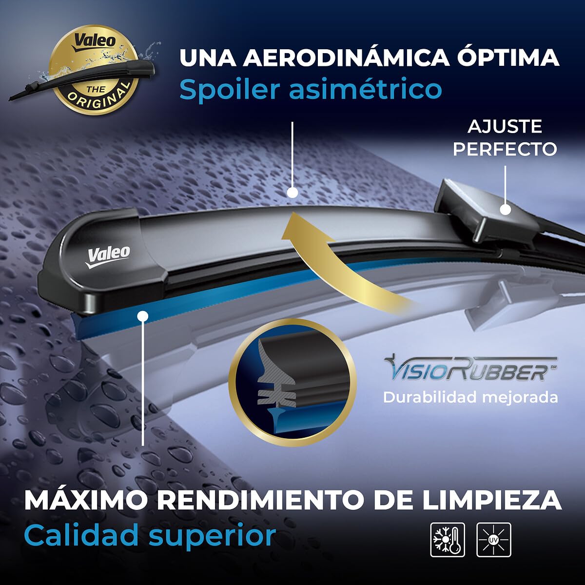 VALEO Silencio Escobilla - VF928 - Kit de Alto Rendimiento, Visibilidad Superior en Carretera, Fácil Instalación, Hojas Planas Originales de 700mm/450mm - Delanteras - Juego de 2 Escobillas - 577928