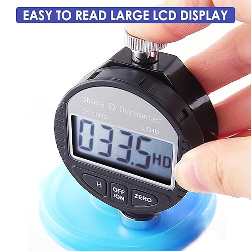 Miniatura 2 de Shore D - Medidor de dureza portátil 0-100HD Durómetro digital D para goma, neumático, plástico, plástico térmico, pisos, bola de bolos con pantalla